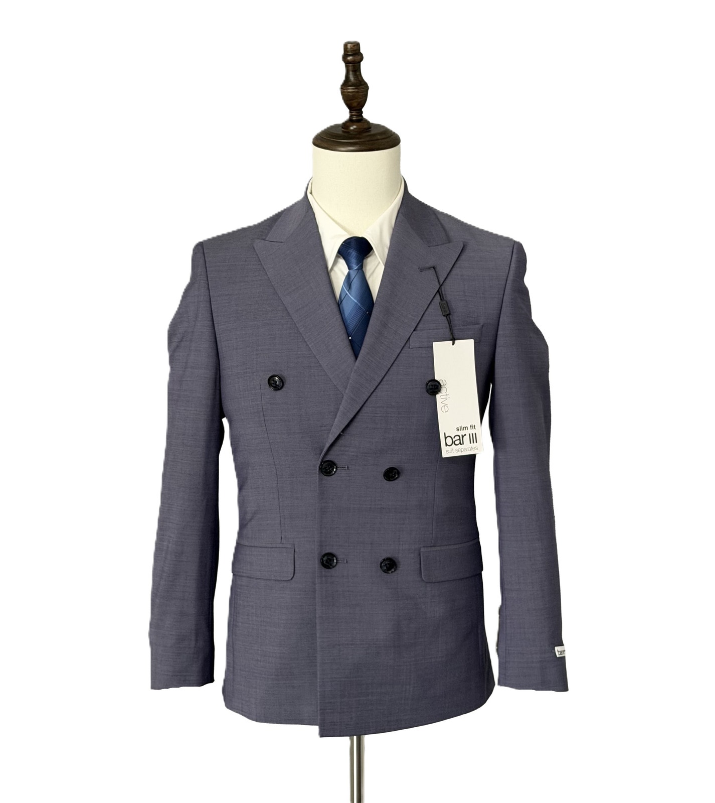Bar Iii Suit Jacket Men's 34s Slim Fit Wool Blend Stretch Fabric Lavender Nwt